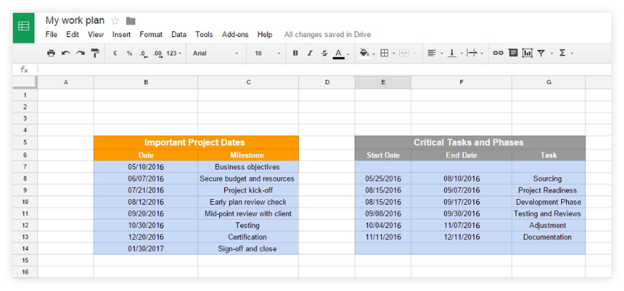 Project planning and scheduling software